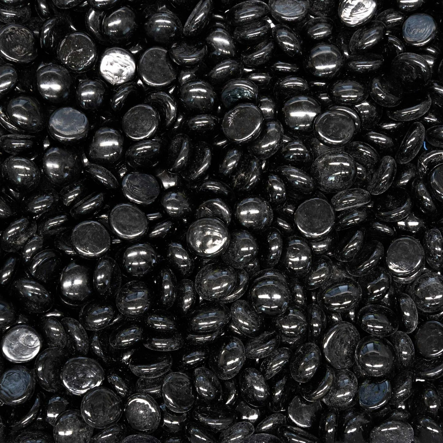 Black Fire Pebbles – 25lb bag, 3/4" tempered stones.