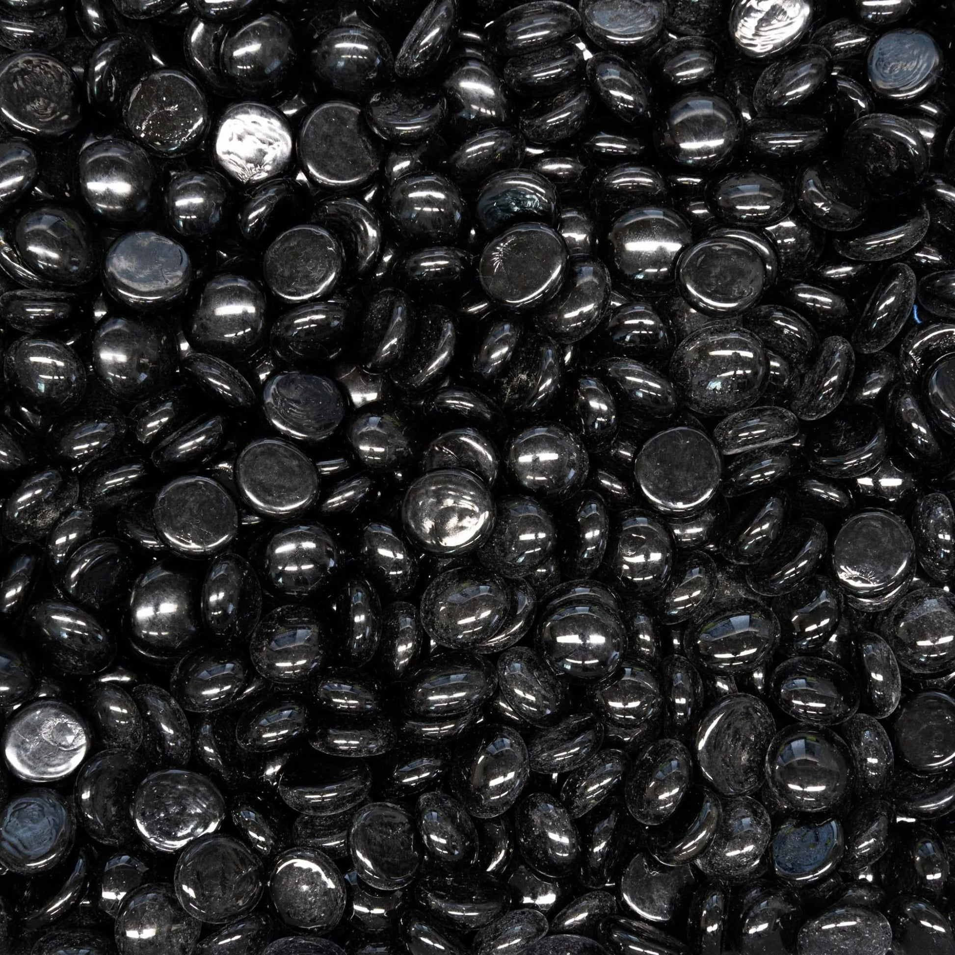Black Fire Pebbles – 25lb bag, 3/4" tempered stones.