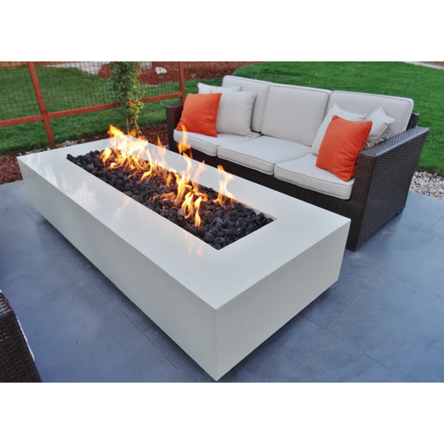 Coronado Rectangle Fire Pit | 40,000 to 120,000 BTU | Powder Coated Steel
