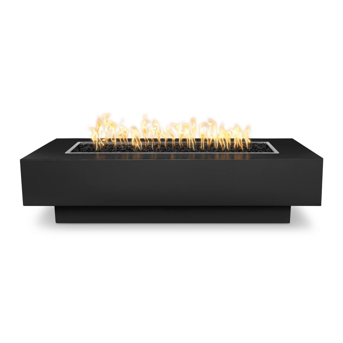 Rectangle Black Coronado Fire Pit in metal powder coat finish