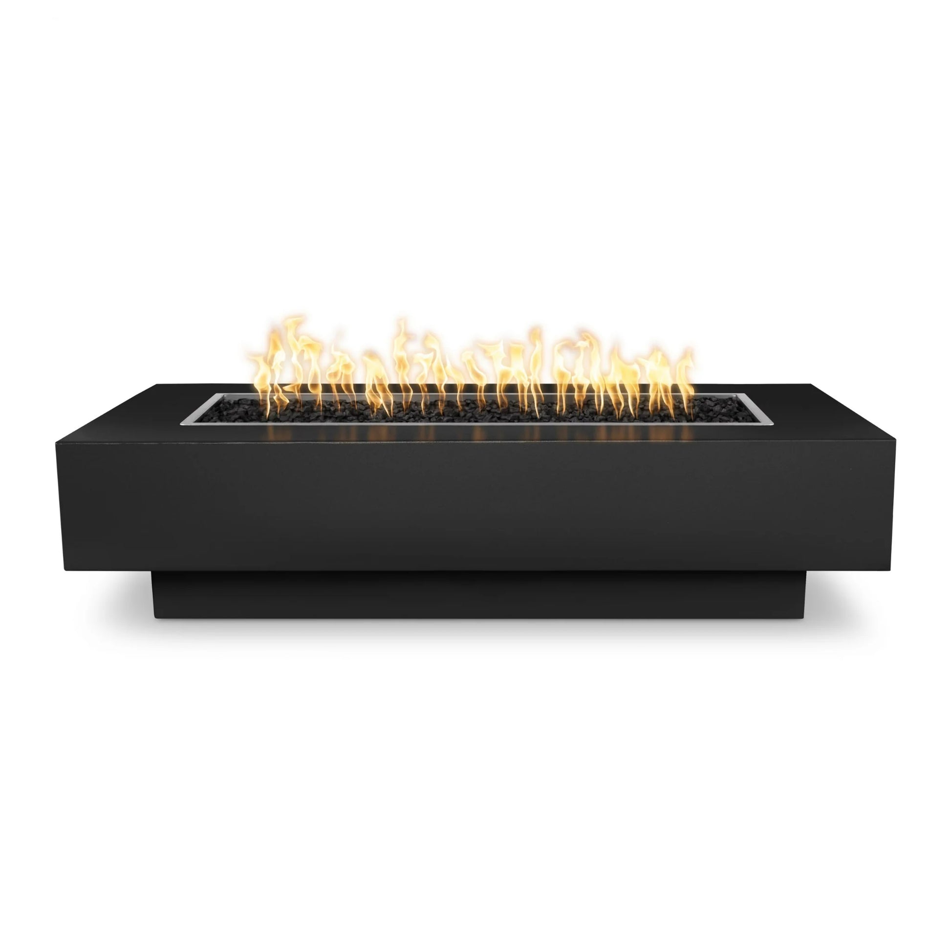 Rectangle Black Coronado Fire Pit in metal powder coat finish
