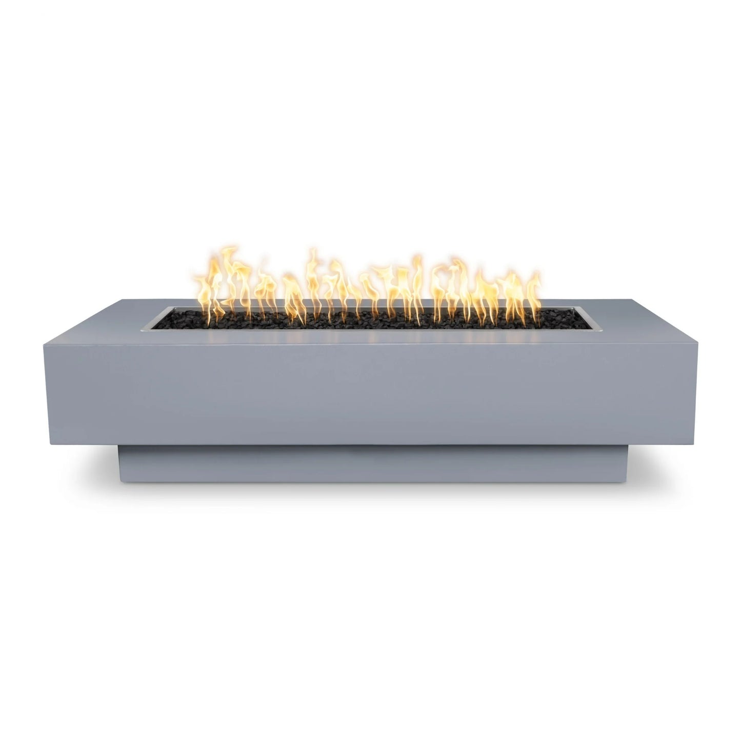 Rectangle Gray Coronado Fire Pit in metal powder coat finish