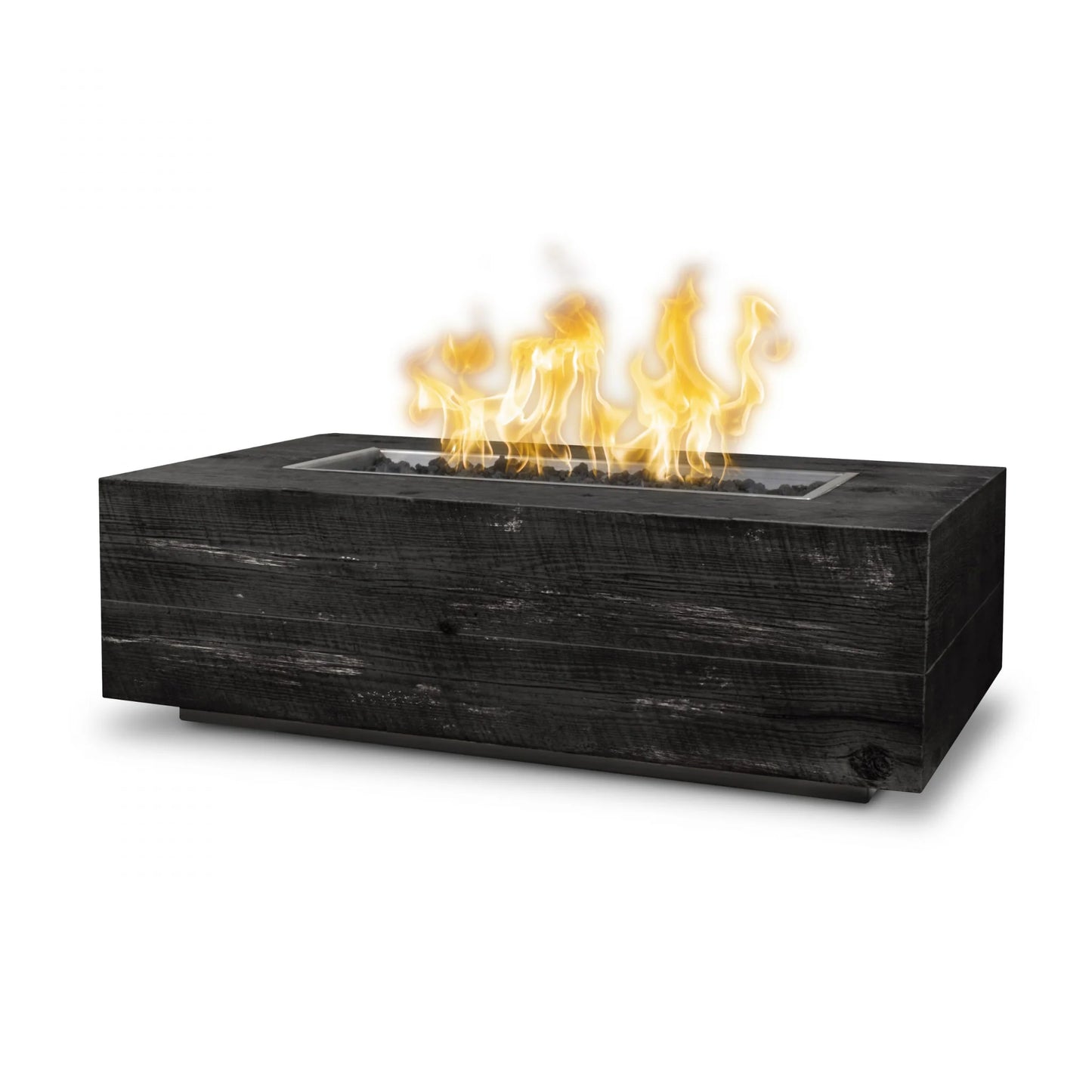 A Black Ebony colored Rectangle Outdoor Coronado Fire Pit
