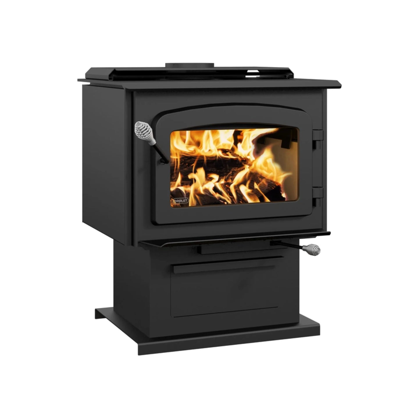 Drolet Escape 1800 Wood Stove on pedastal