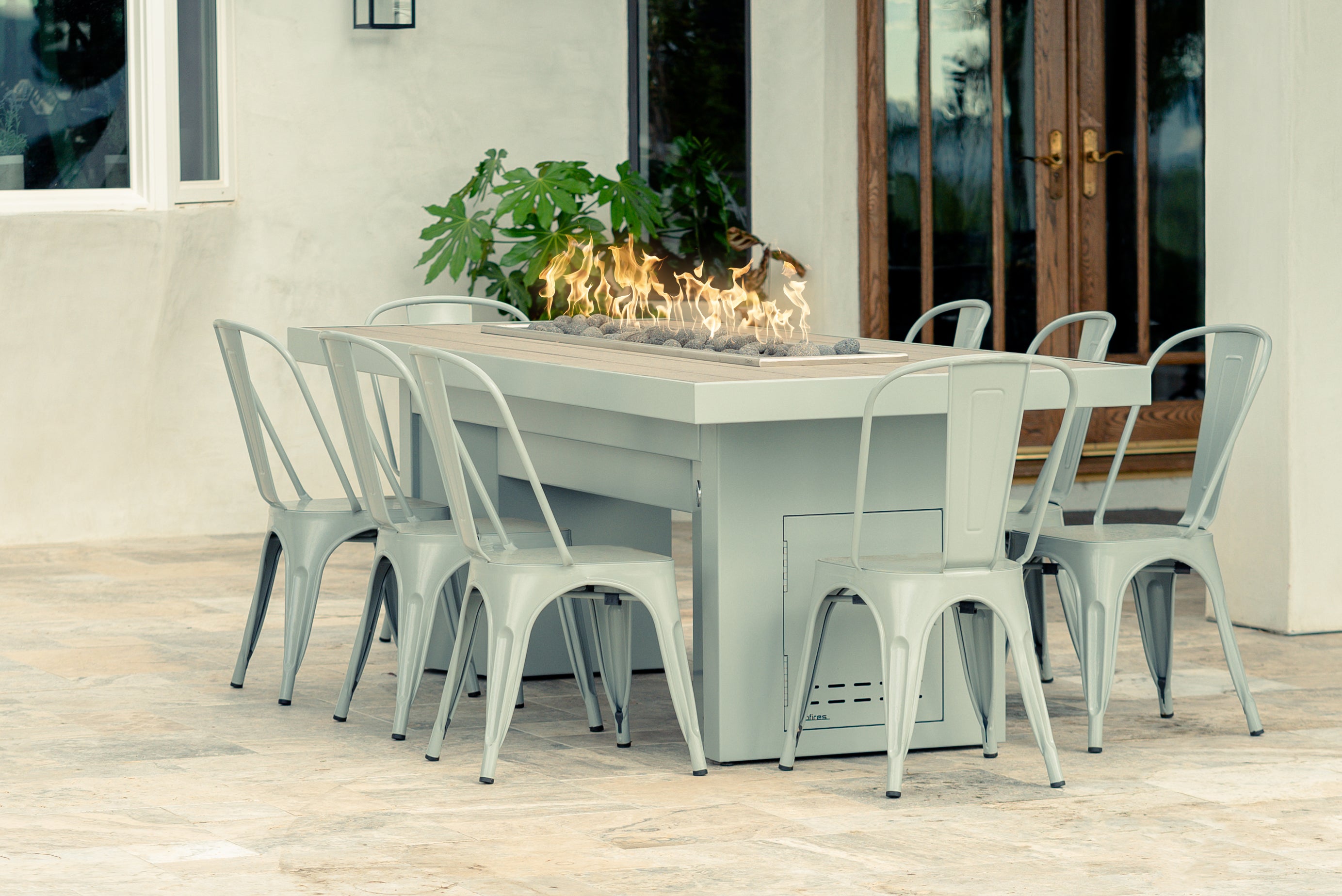 Lifestyle Alameda 8 People Fire Pit Dining Table 8 People