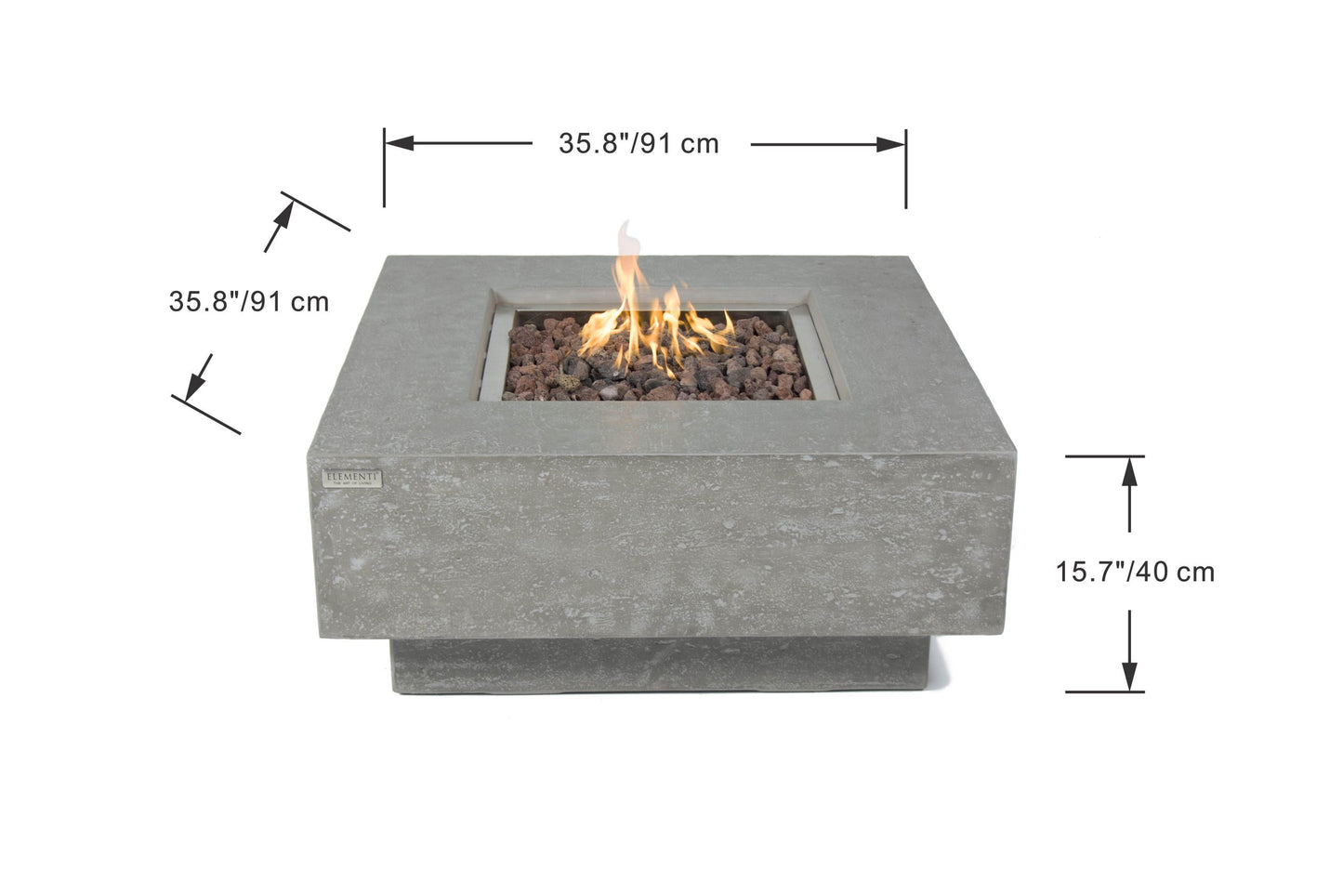Elementi Manhattan Concrete Fire Table