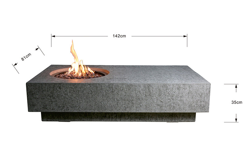 Elementi Metropolis Concrete Fire Table
