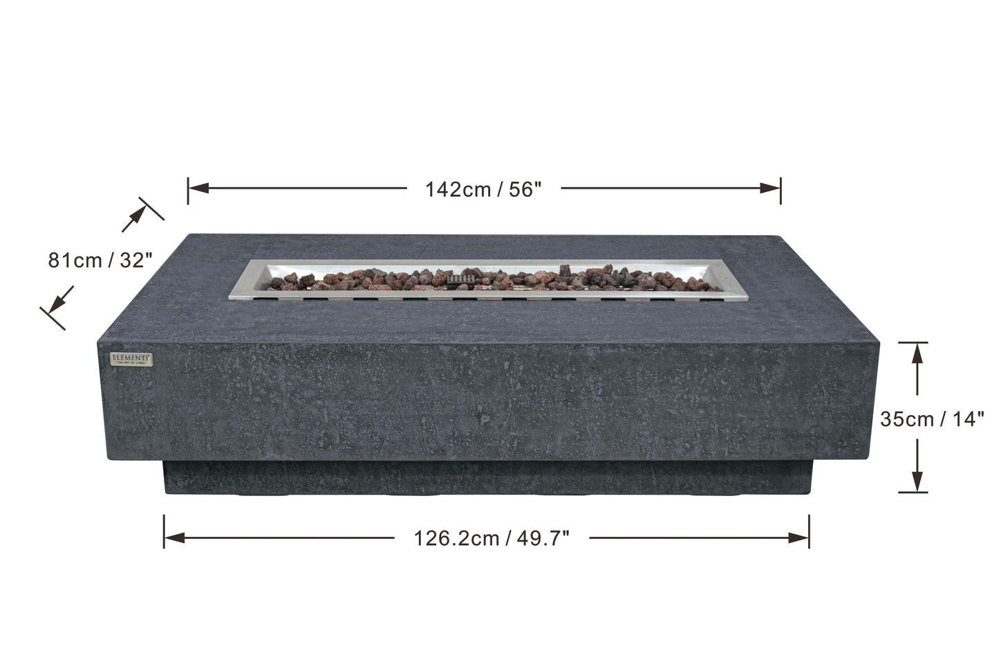 Elementi Hampton Concrete Fire Pit