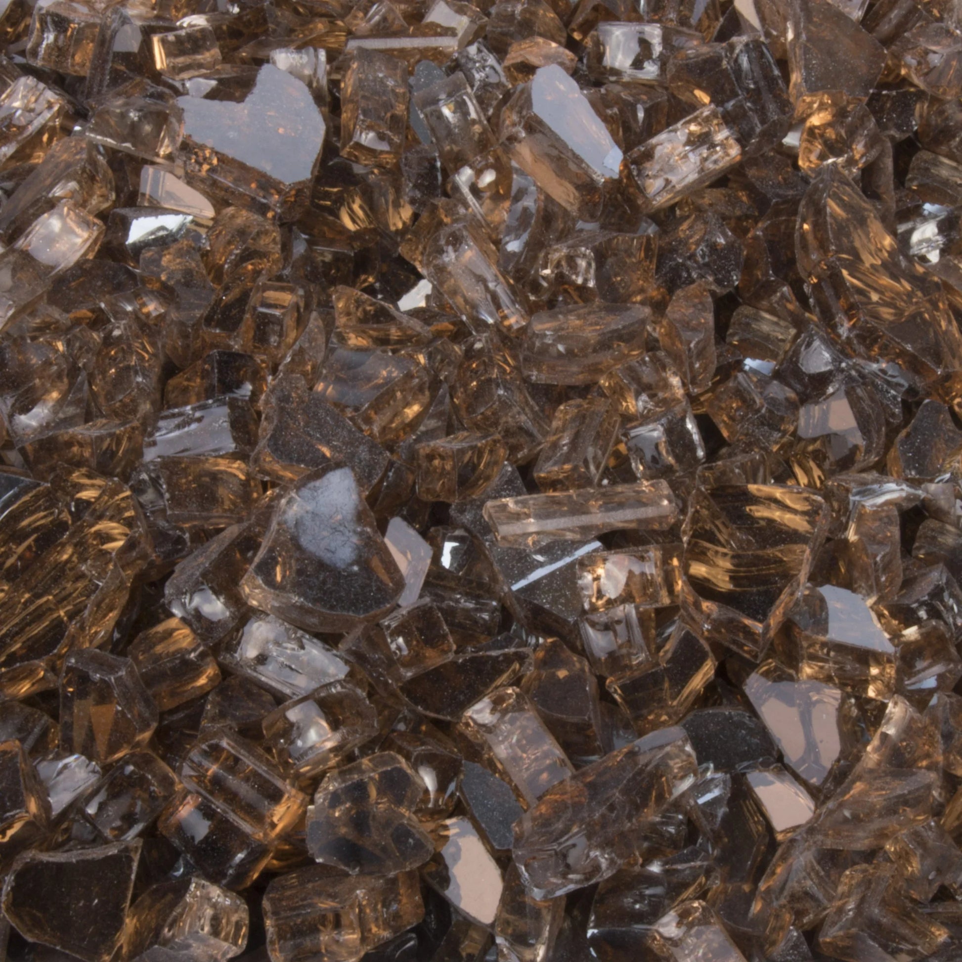 Copper Reflective Fire Glass – 25lb bag, tempered fire pit glass.