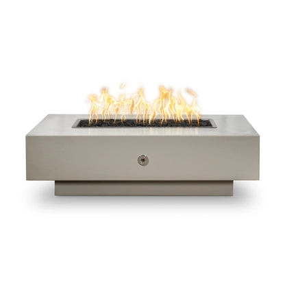Rectangle Pewter Coronado Fire Pit in metal powder coat finish