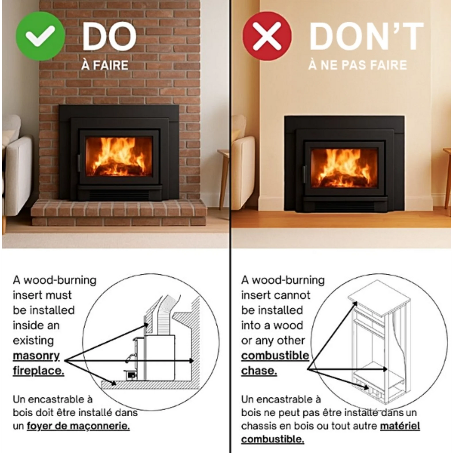 Drolet Escape 1500-I Wood Insert With Faceplate | DB03137