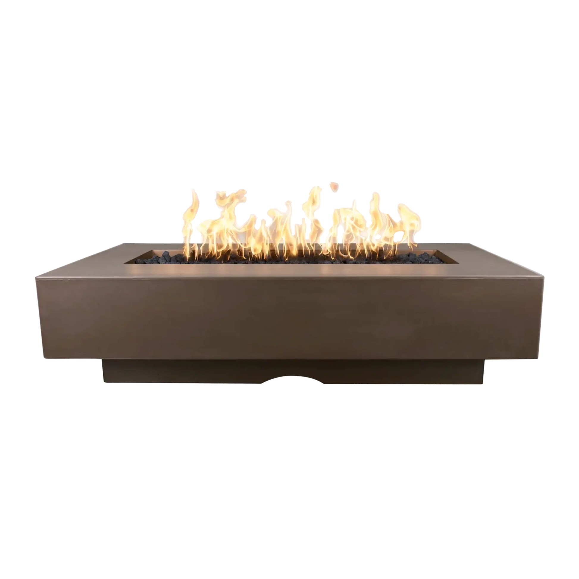 A chocolate colored Del Mar Ourdoor Fire Pit