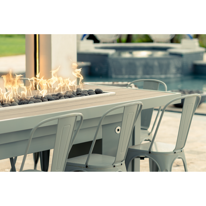 Alameda Fire Pit Dining Table | Outdoor Dining with Fire | 20,000 to 70,000 BTU
