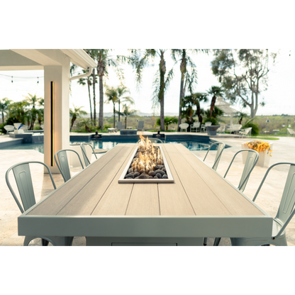 Alameda Fire Pit Dining Table | Outdoor Dining with Fire | 20,000 to 70,000 BTU