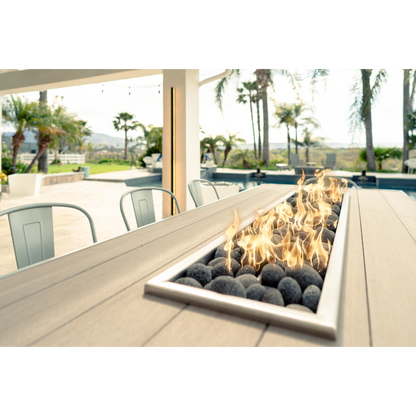 Alameda Fire Pit Dining Table | Outdoor Dining with Fire | 20,000 to 70,000 BTU