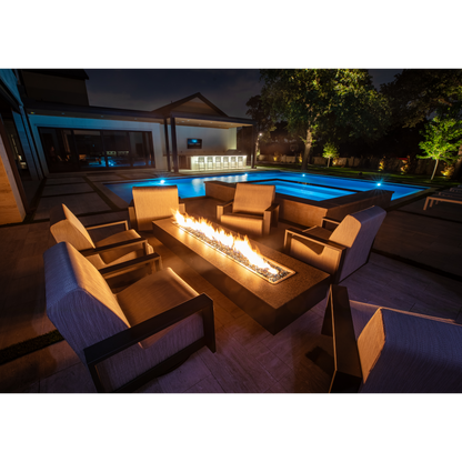 Coronado Rectangle Fire Pit | 40,000 to 120,000 BTU | Copper, Corten or Stainless Steel