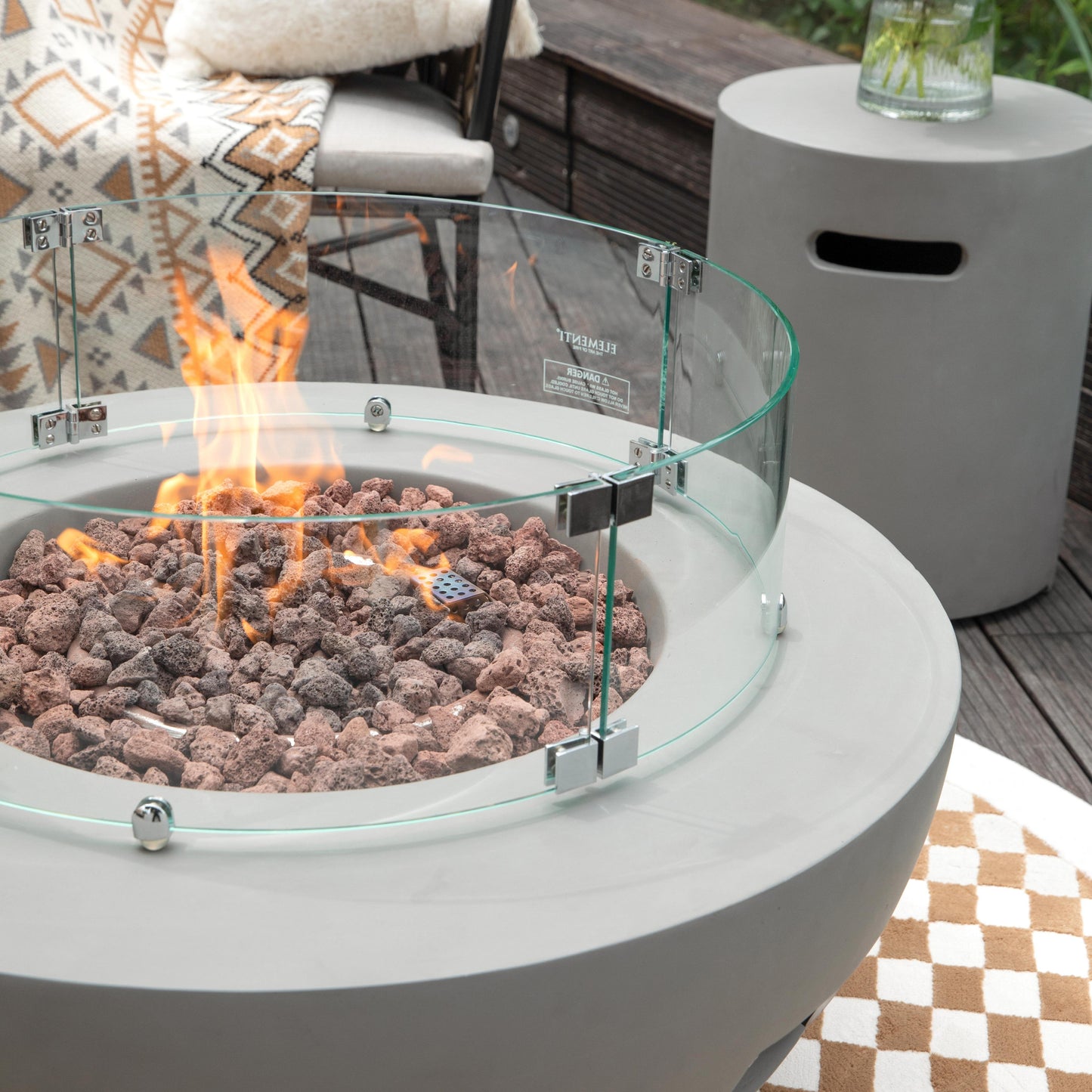 Modeno Roca Concrete Fire Pit Table