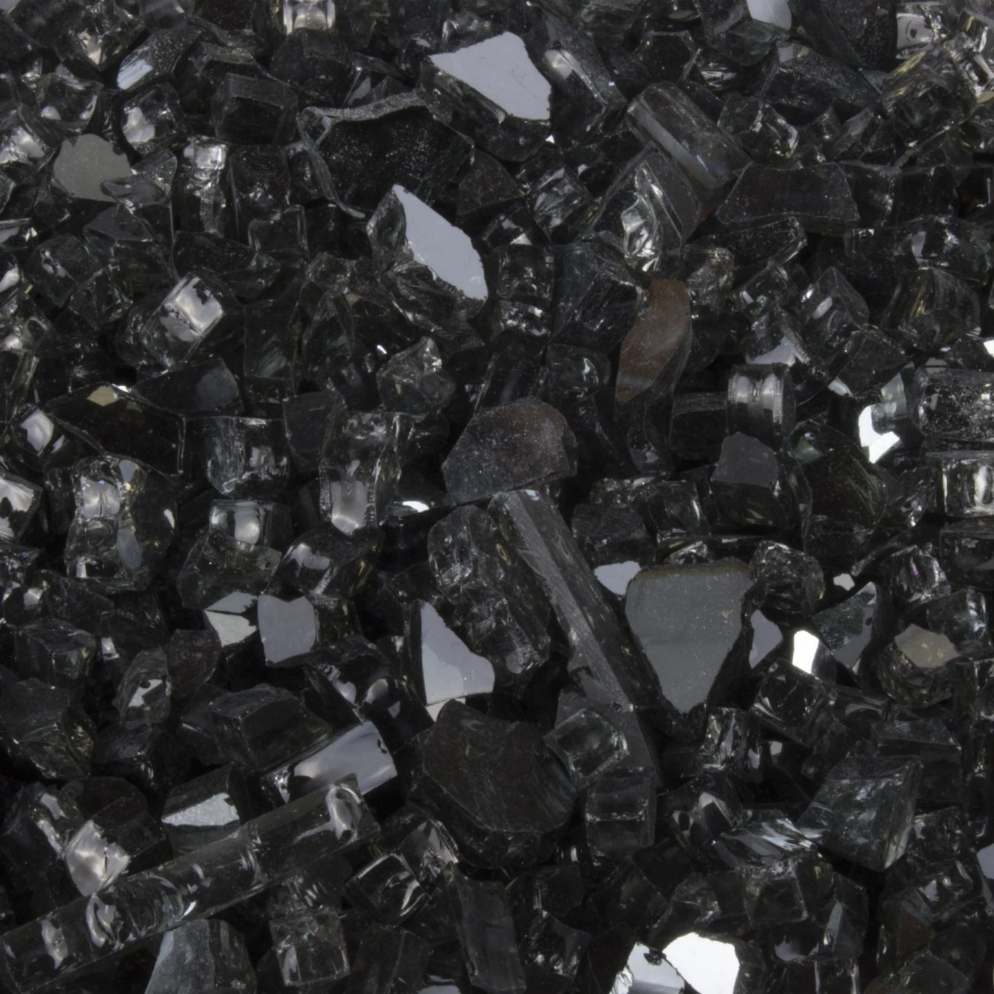 Black Reflective Fire Glass – 25lb bag, 1/4" tempered.