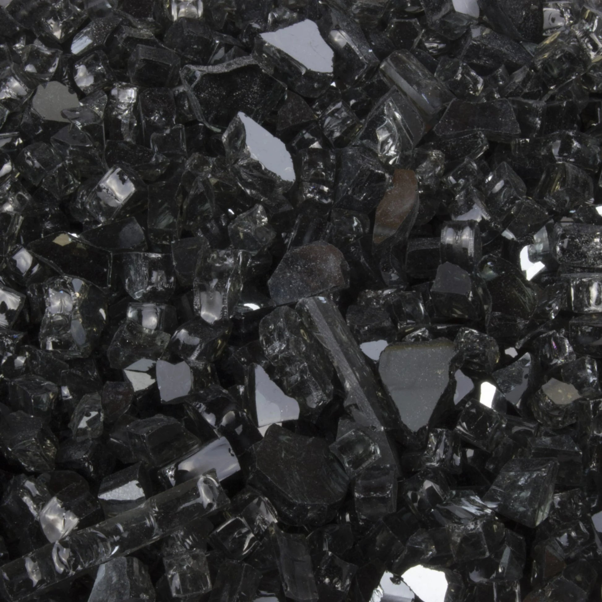 Black Reflective Fire Glass – 25lb bag, 1/4" tempered.