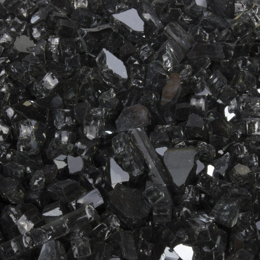 Black Reflective Fire Glass – 25lb bag, 1/4" tempered.