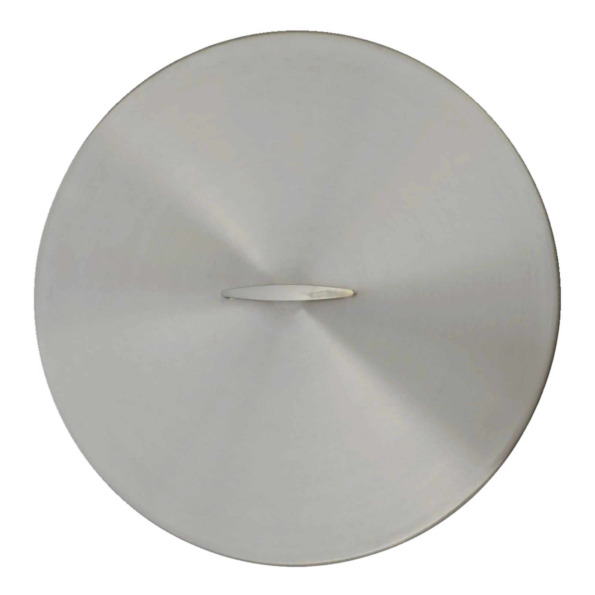 Round stainless steel fire pit cover with handle