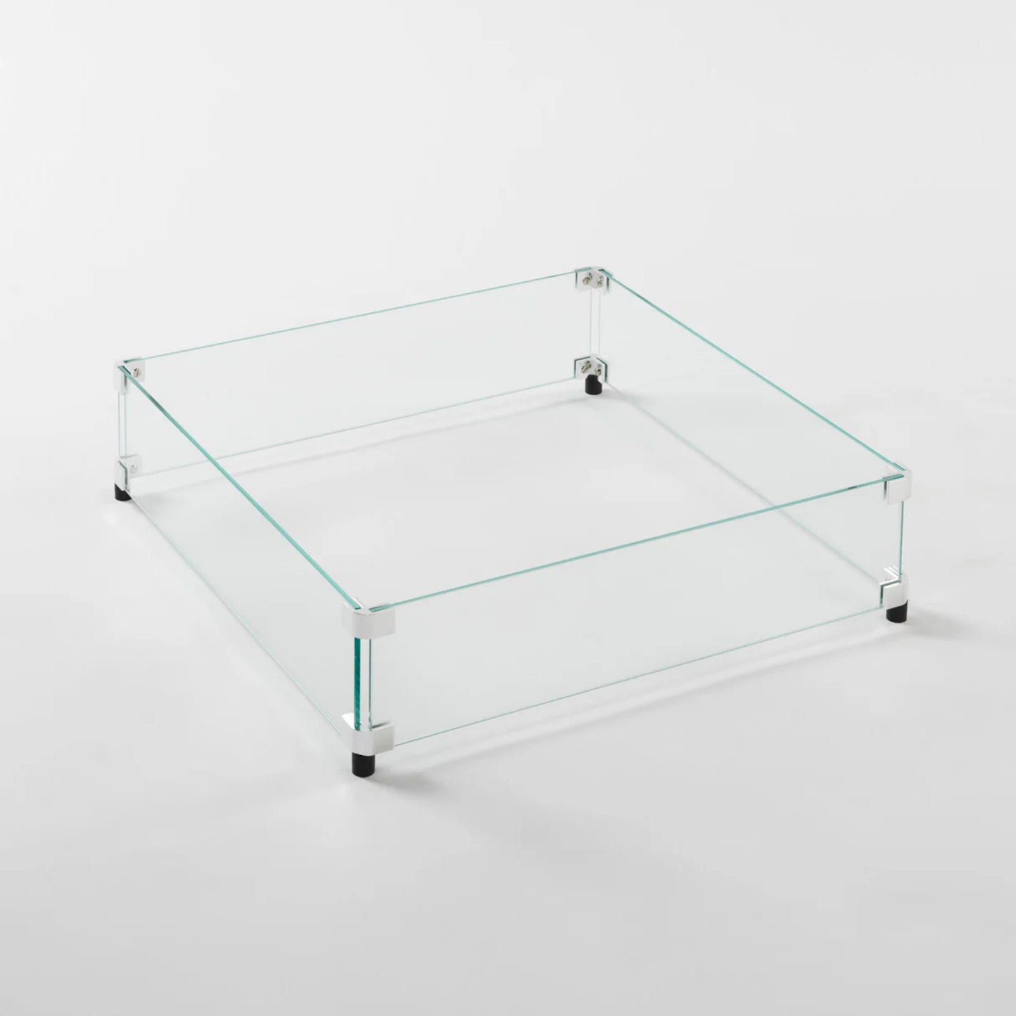 Square Glass Wind Guards for Fire Pits