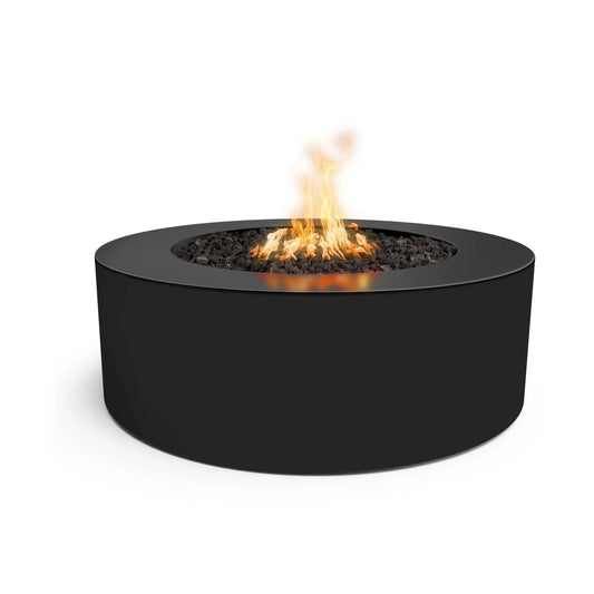 A Black Round Outdoor Fire Pit