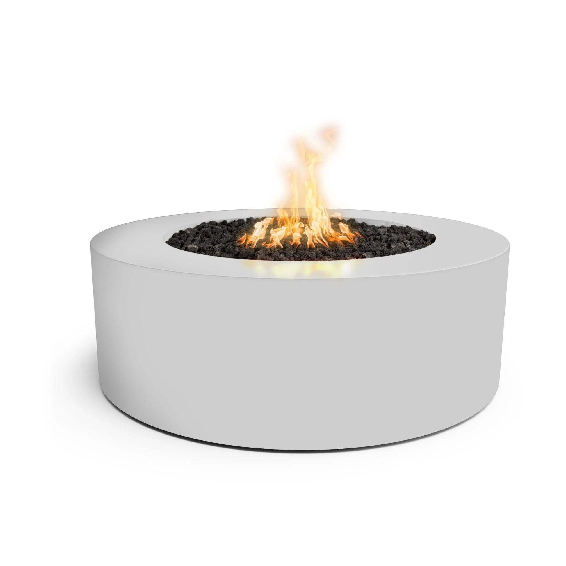 A White Round Outdoor Fire Pit
