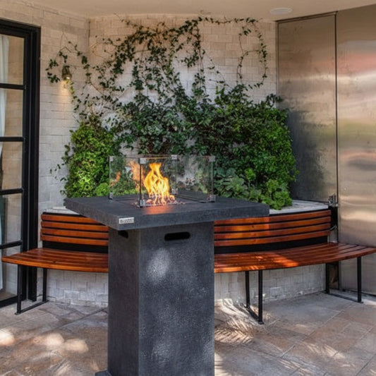 Elementi Montreal Bar Height Concrete Fire Table