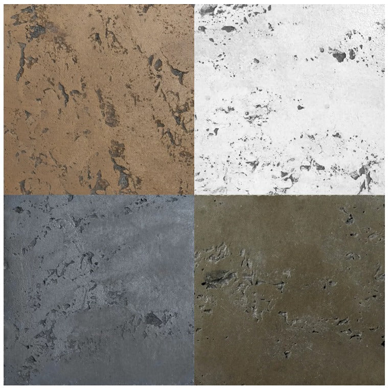 Four different textured stone patterns arranged in a 2x2 grid.