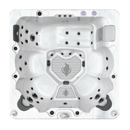 Top view of Liberty Spa LYS6000 showing full lounger and multi-level seating