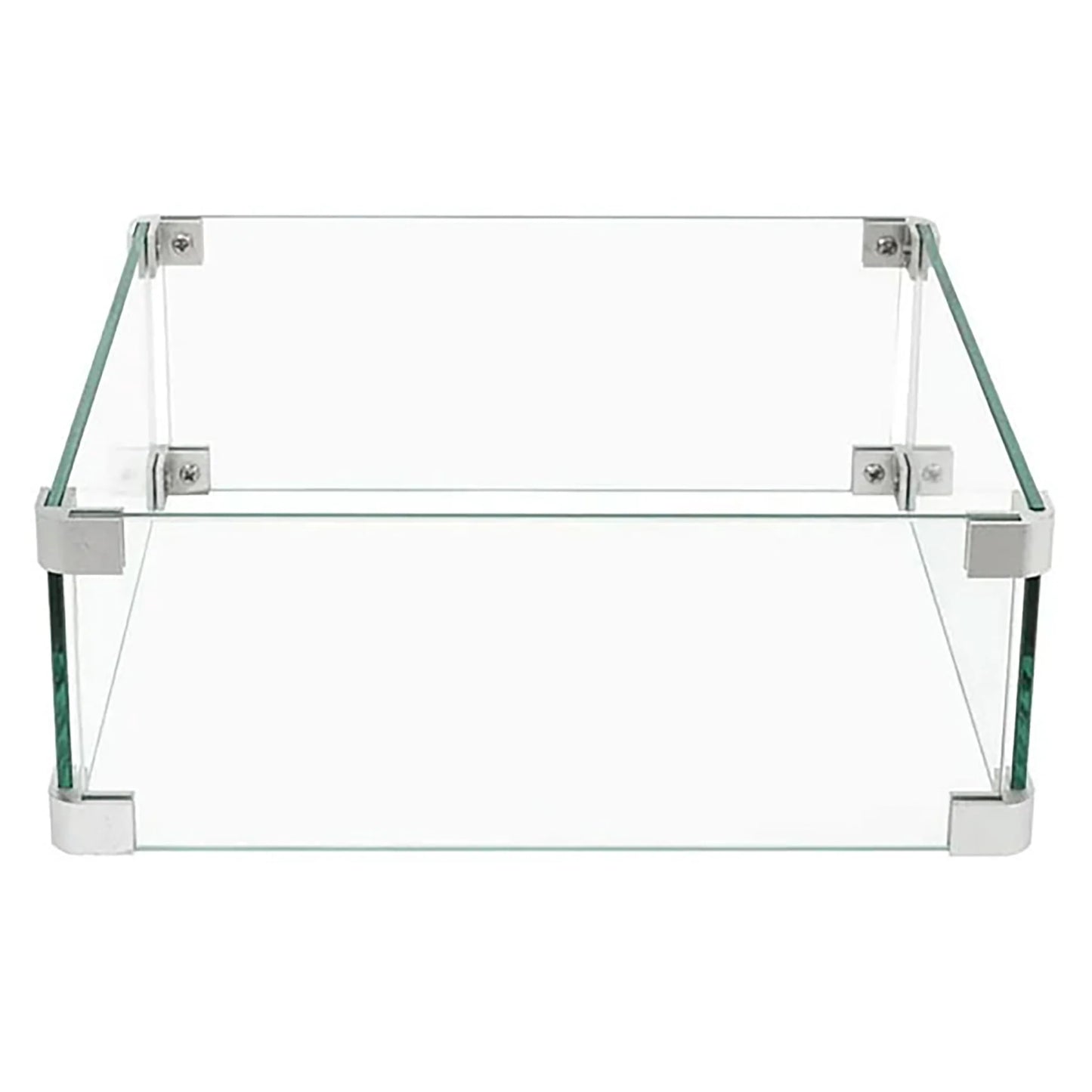 Square Glass Wind Guards for Fire Pits